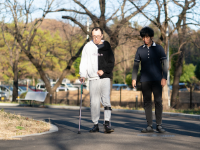 屋外訓練のようす